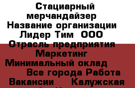 Стациарный мерчандайзер › Название организации ­ Лидер Тим, ООО › Отрасль предприятия ­ Маркетинг › Минимальный оклад ­ 23 000 - Все города Работа » Вакансии   . Калужская обл.,Калуга г.